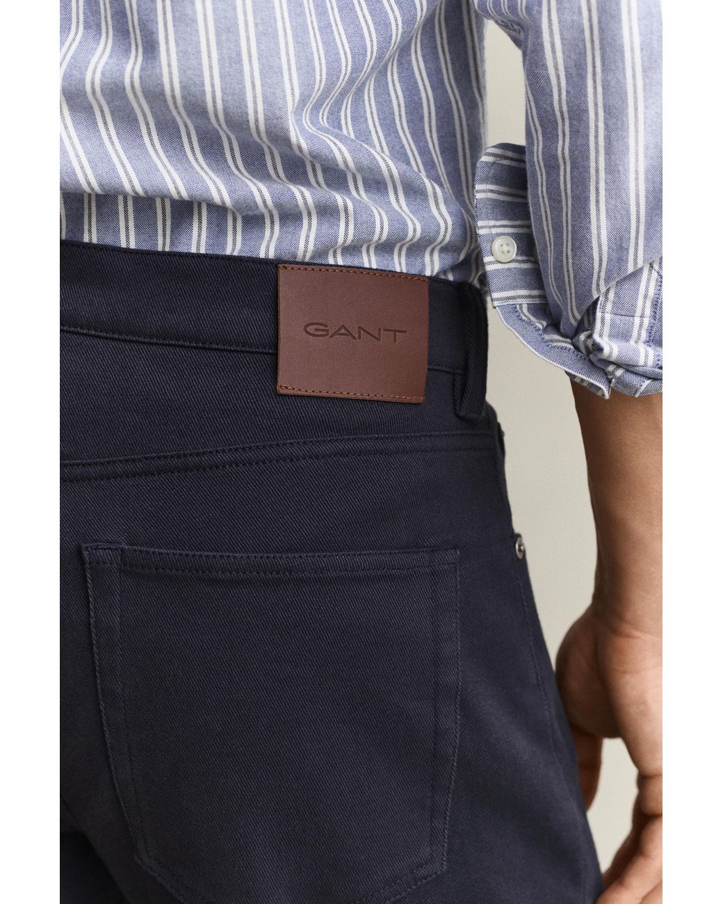Gant Blue Regular Fit Twill Jeans Evening for men