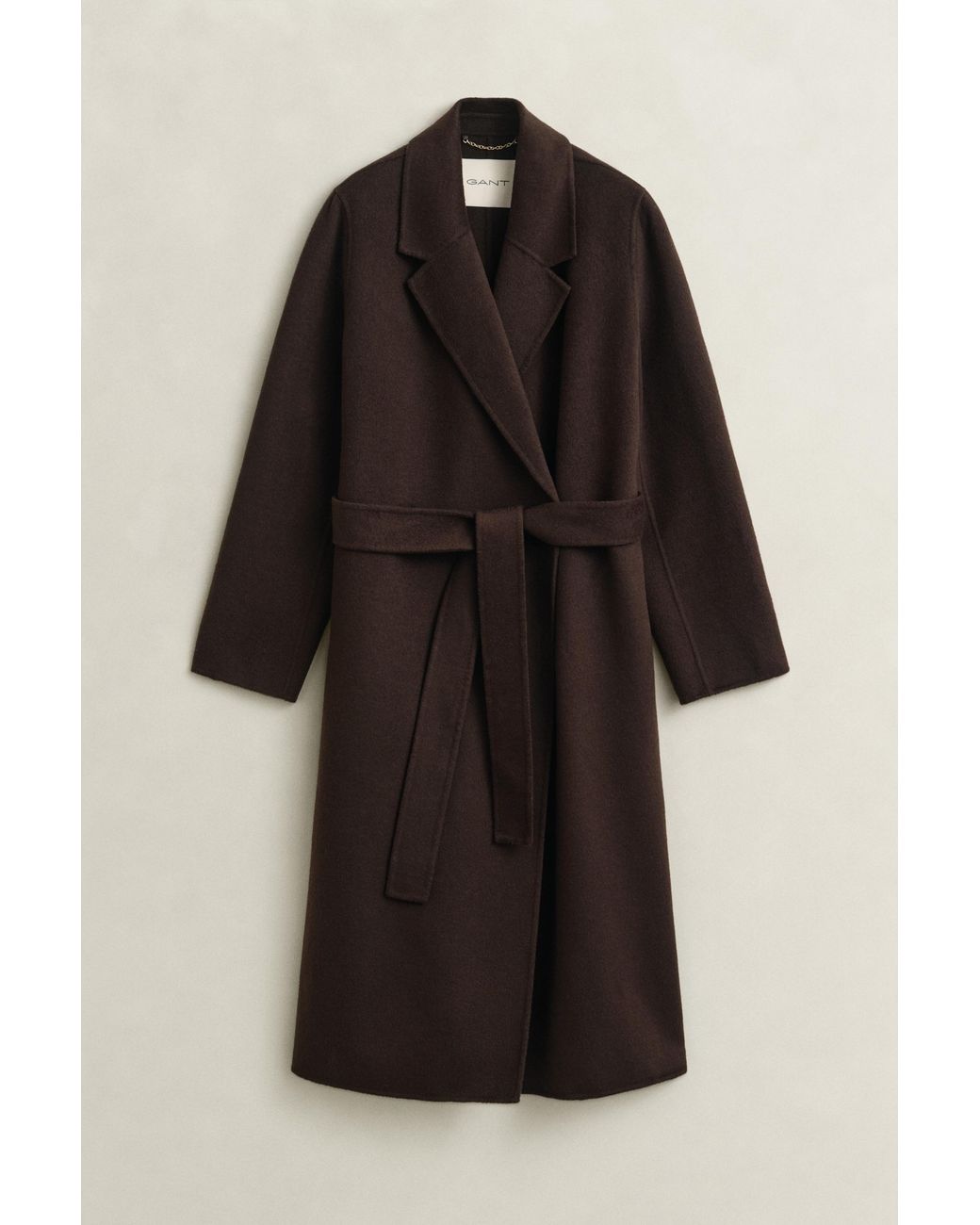 Gant Blue Handstitched Belted Coat Deep