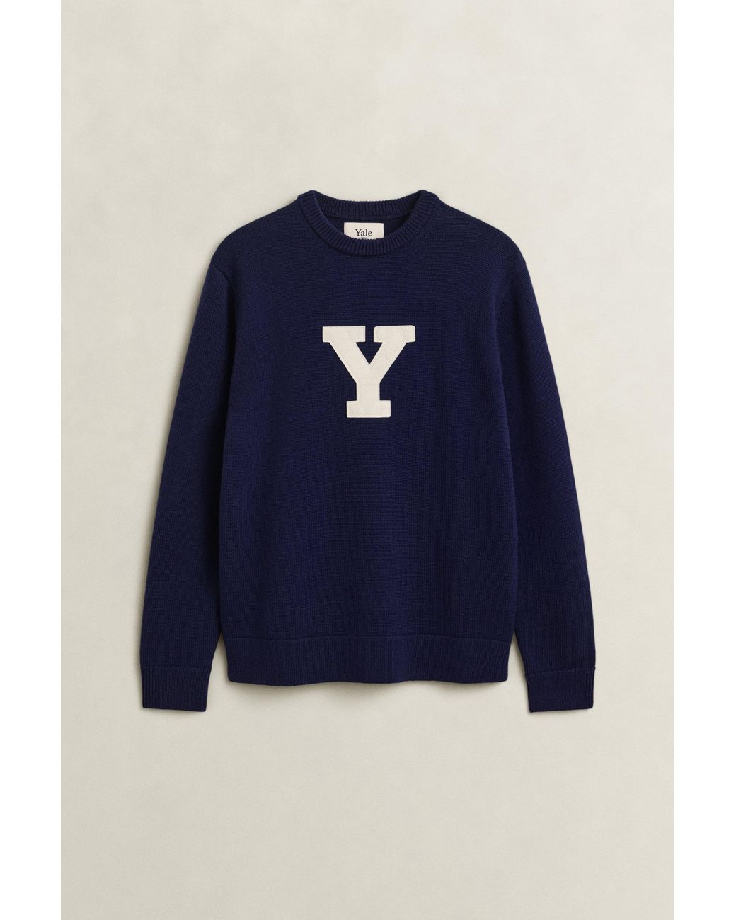 Gant Blue X Yale Merino Wool Sweater Marine for men