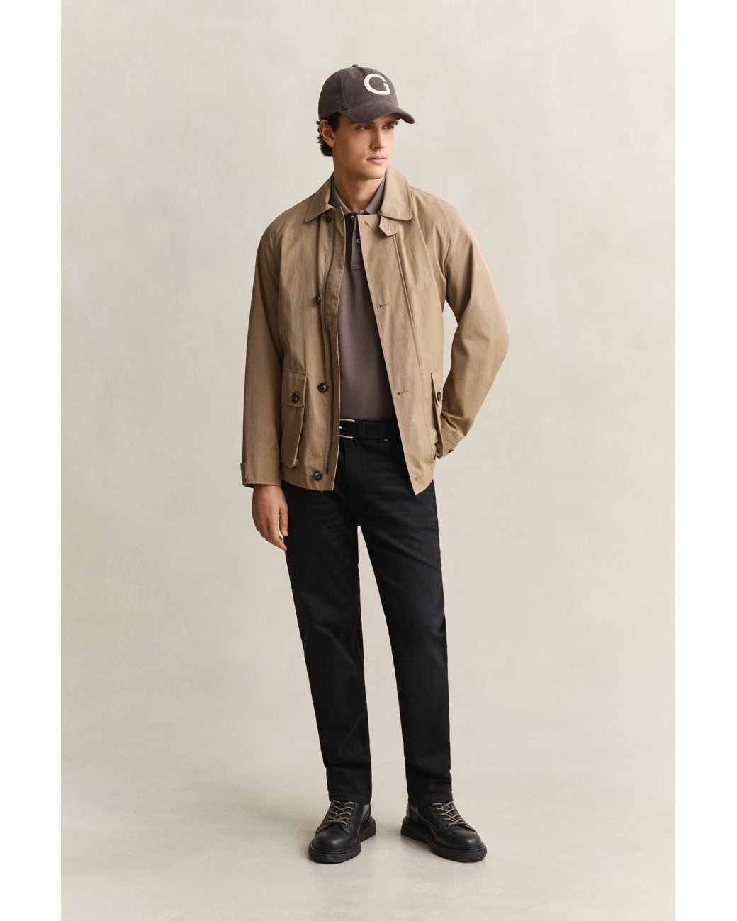 Gant Brown Classic Regular Polo Shirt for men