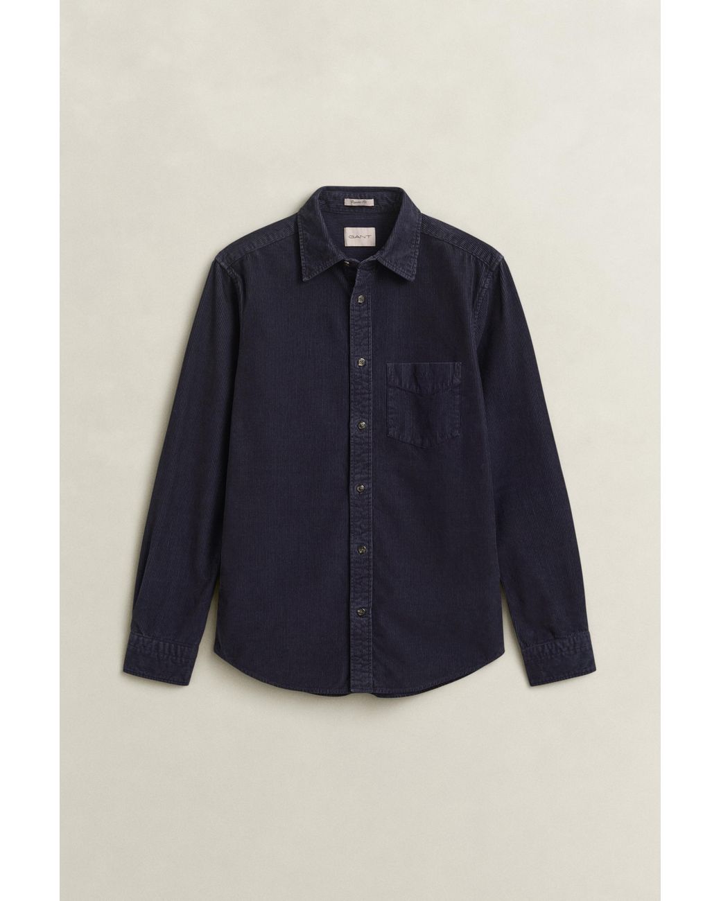 Gant Blue Corduroy Shirt Evening for men