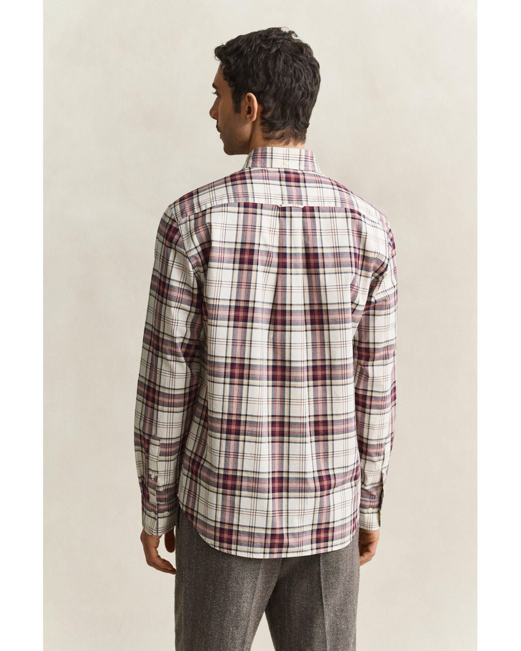Gant Natural Checked Poplin Shirt for men