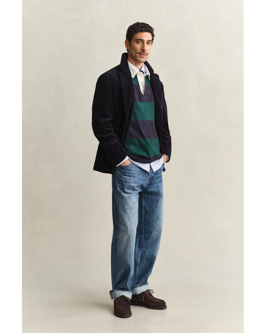 Gant Blue Striped Heavy Rugger for men