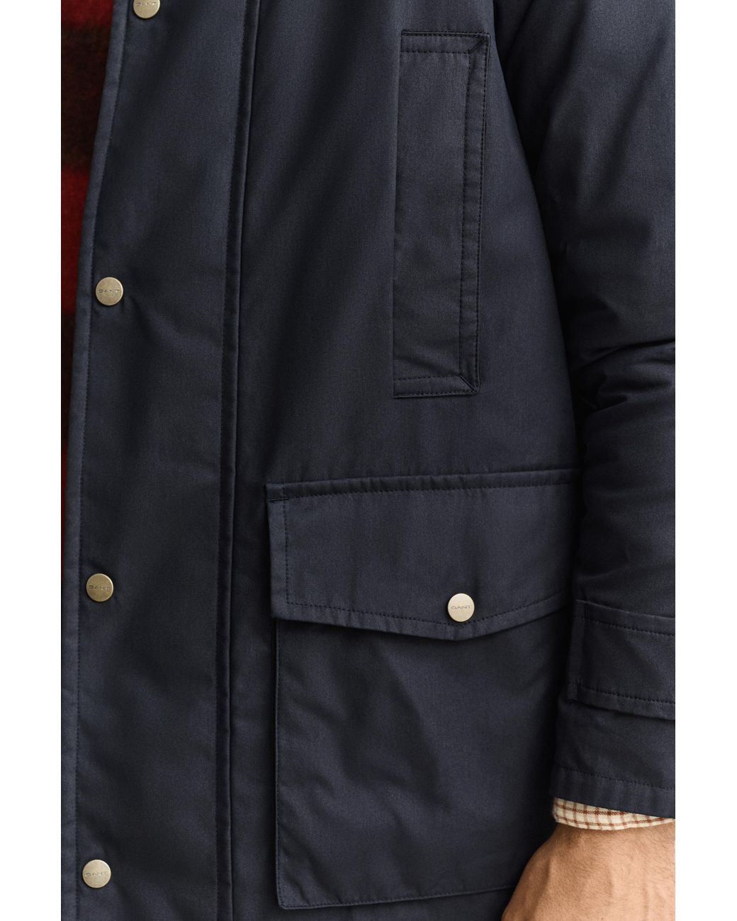 Gant Blue Waxed Double Decker Jacket Evening for men