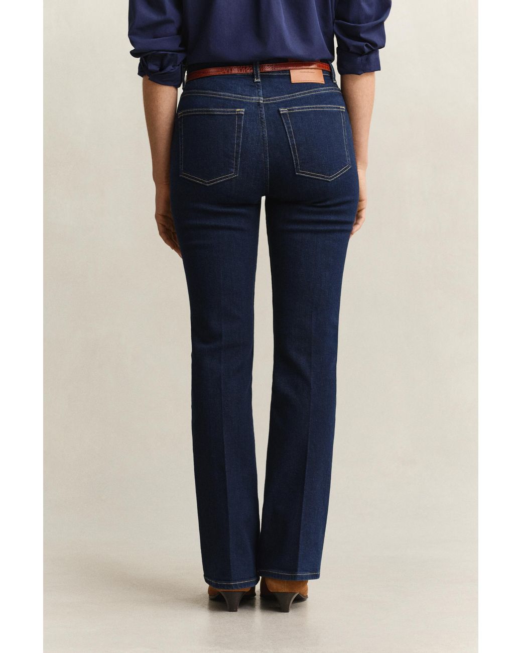 Gant Blue Slim Flared Stretch Jeans Dark