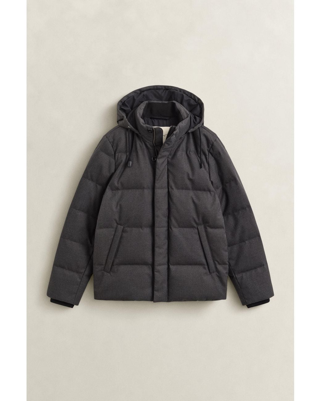 Gant Gray Flannel Down Jacket for men