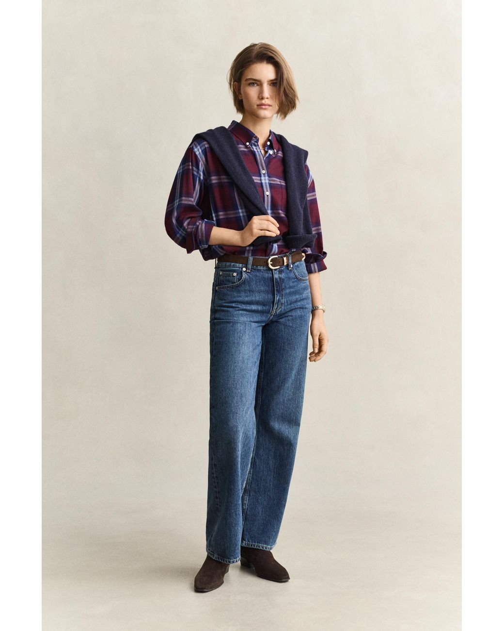 Gant Blue Relaxed Flannel Shirt