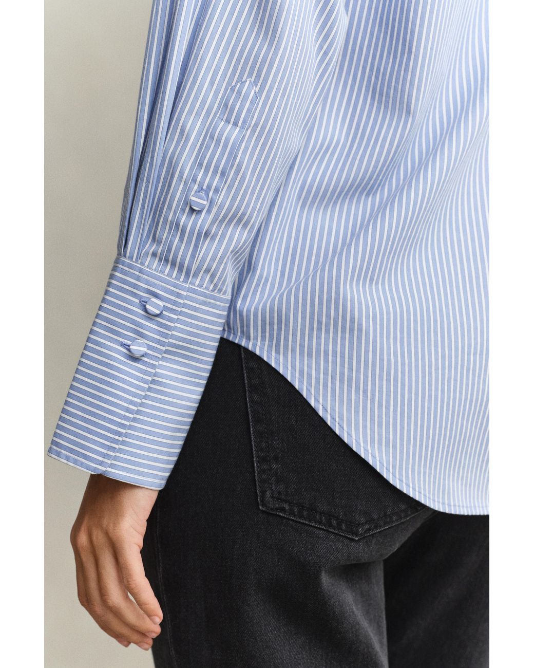Gant Blue Striped Yoke Detail Shirt
