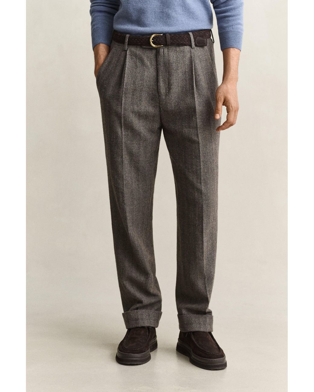 Gant Blue Pinstriped Suit Pants for men