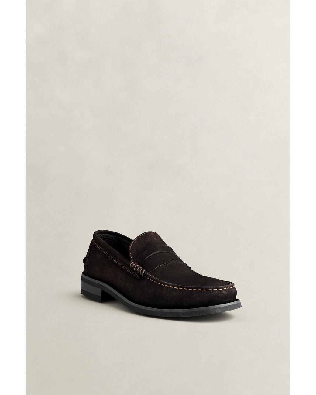 Gant Brown Lenkoxx Suede Loafers Weathered for men