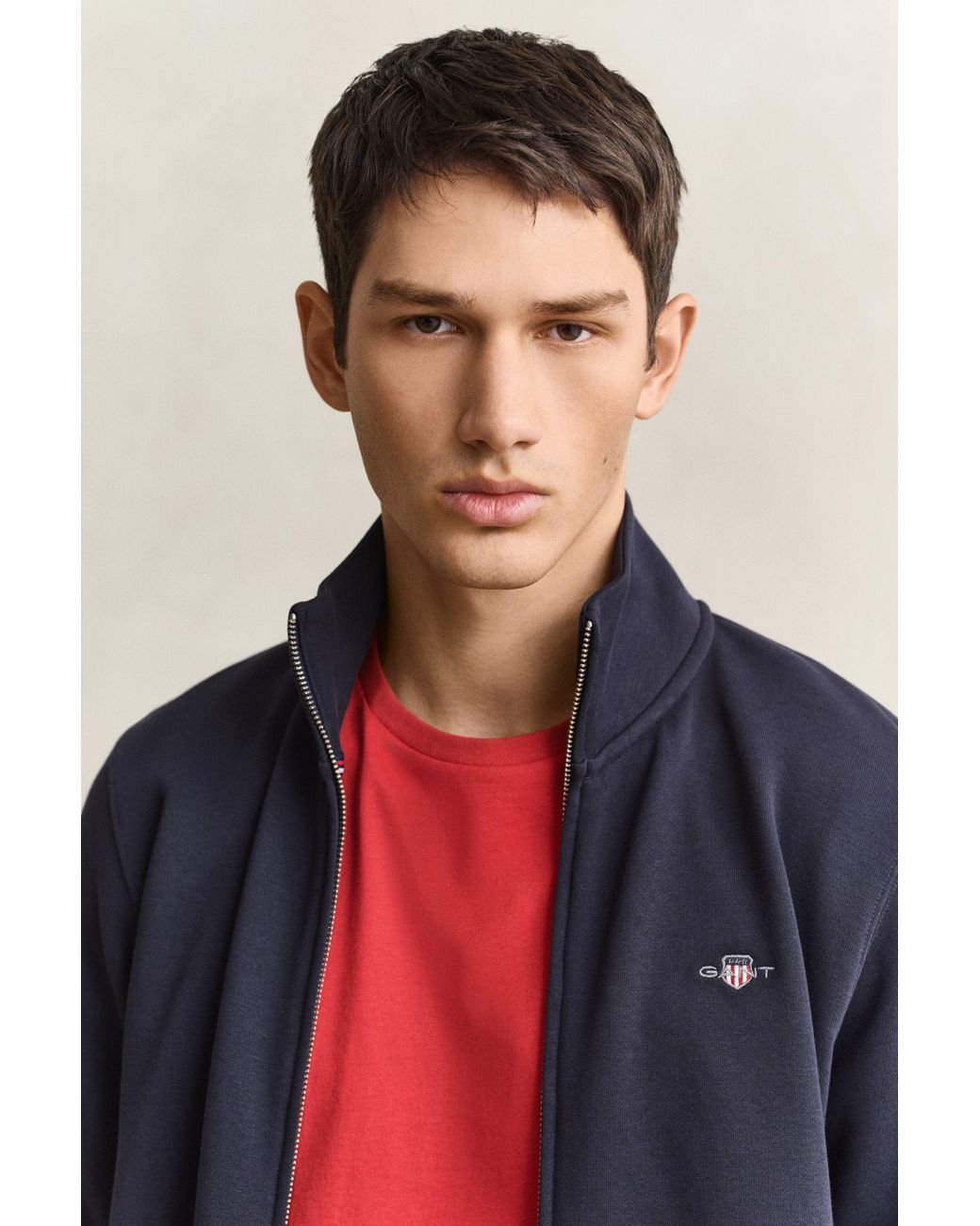 Gant Blue Shield Zip Sweatshirt for men