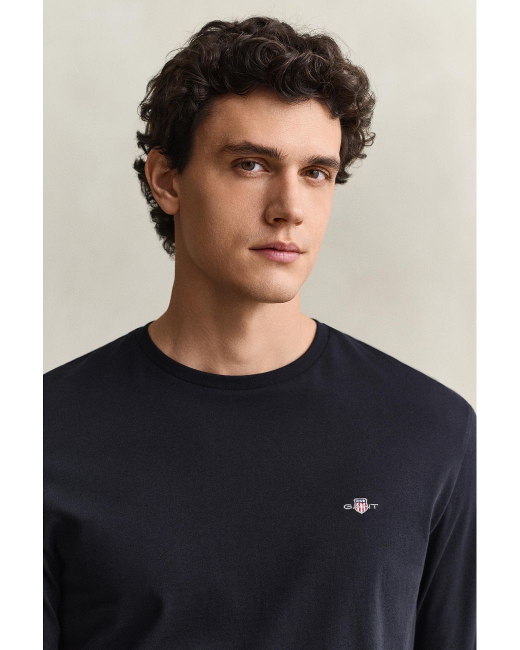 Gant Black Shield Long Sleeve T-Shirt for men