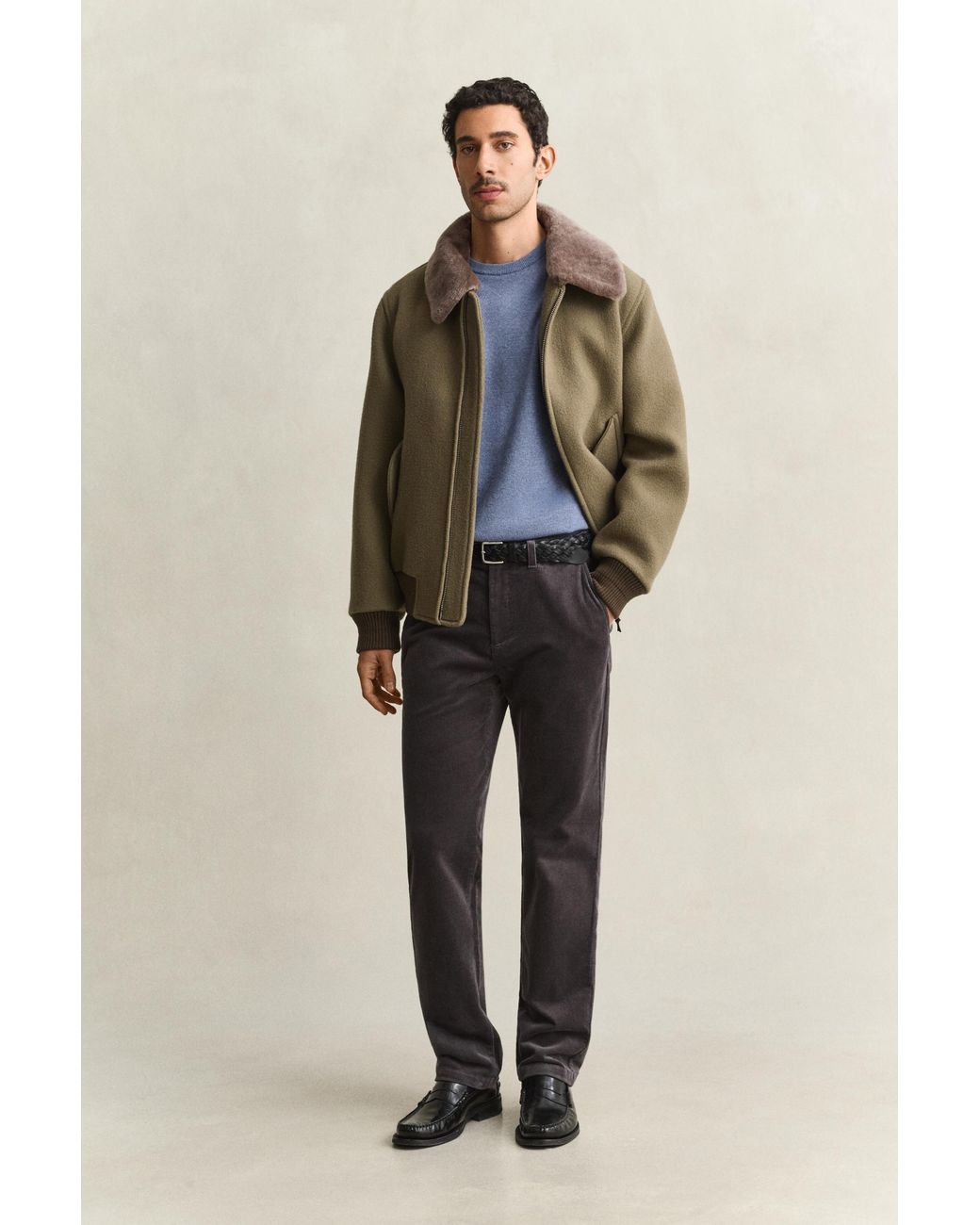 Gant Blue Regular Corduroy Chinos for men