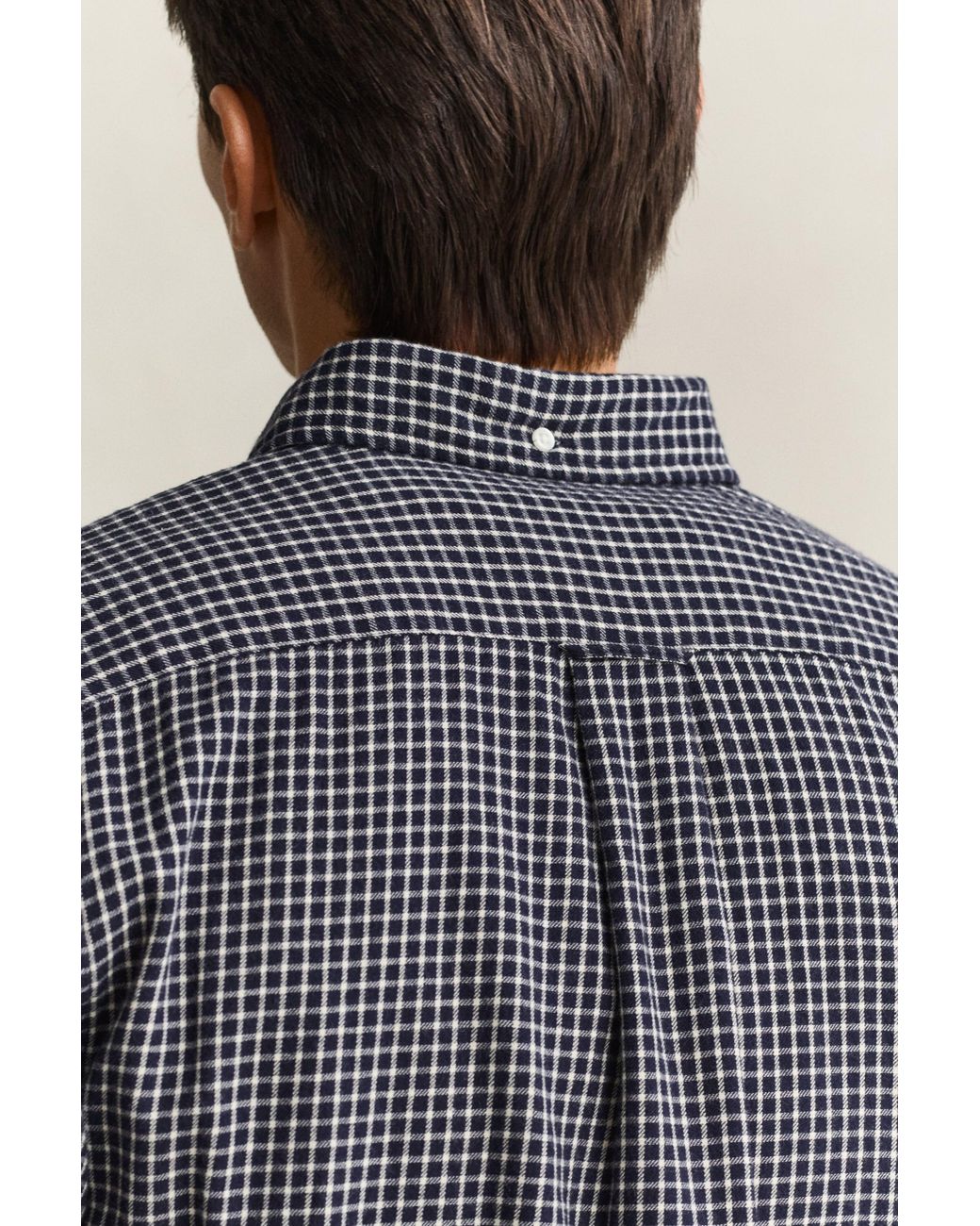 Gant Gray Checked Windblown Flannel Shirt Evening for men