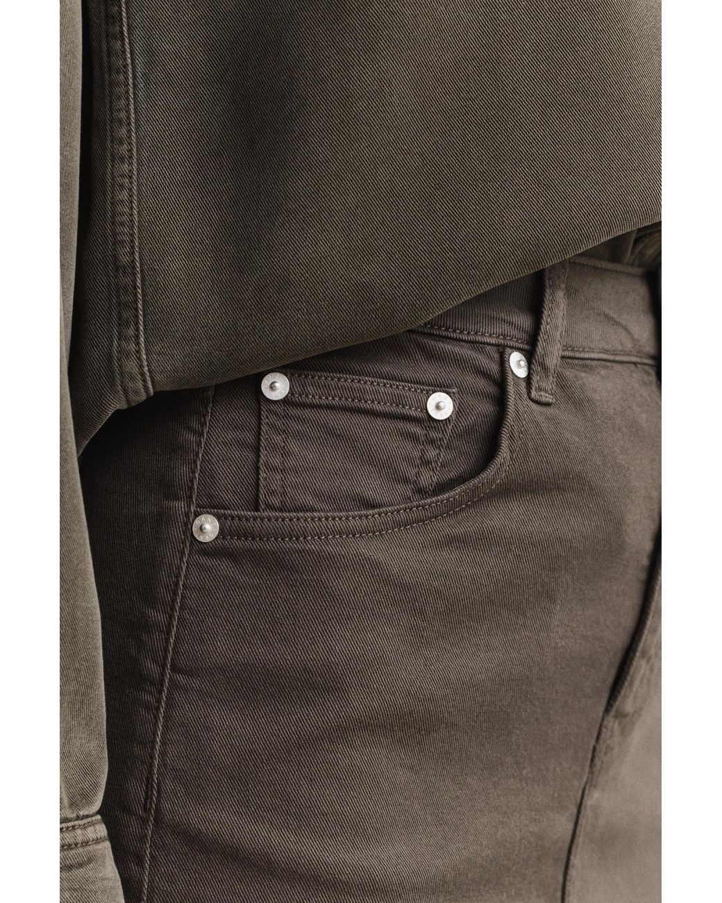 Gant Green Twill Colored Pencil Skirt Dark Moss