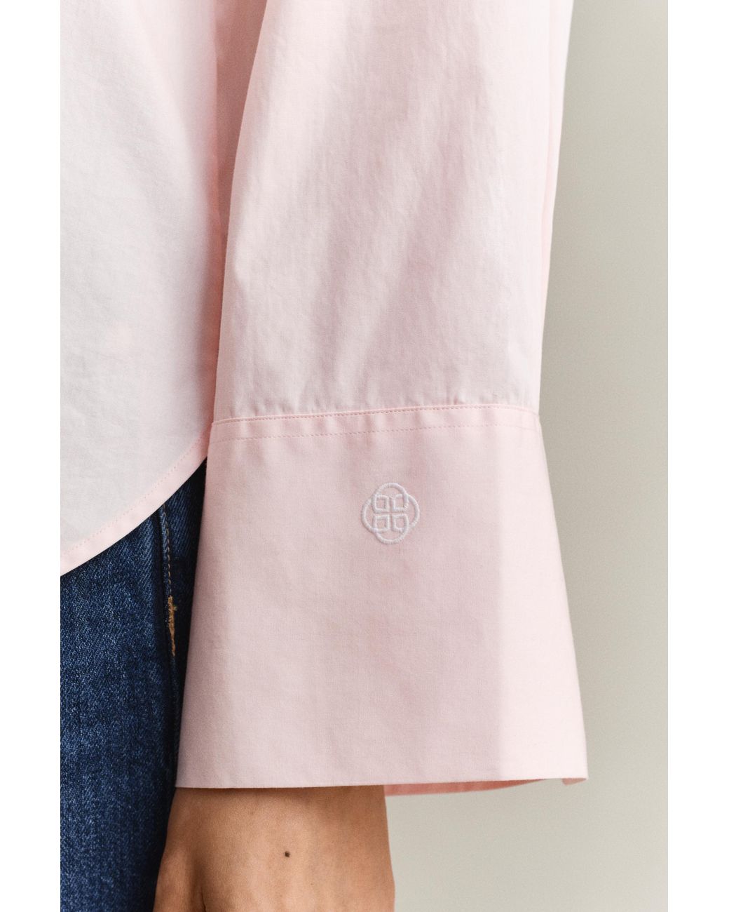 Gant Natural Wide Sleeve Classic Poplin Shirt