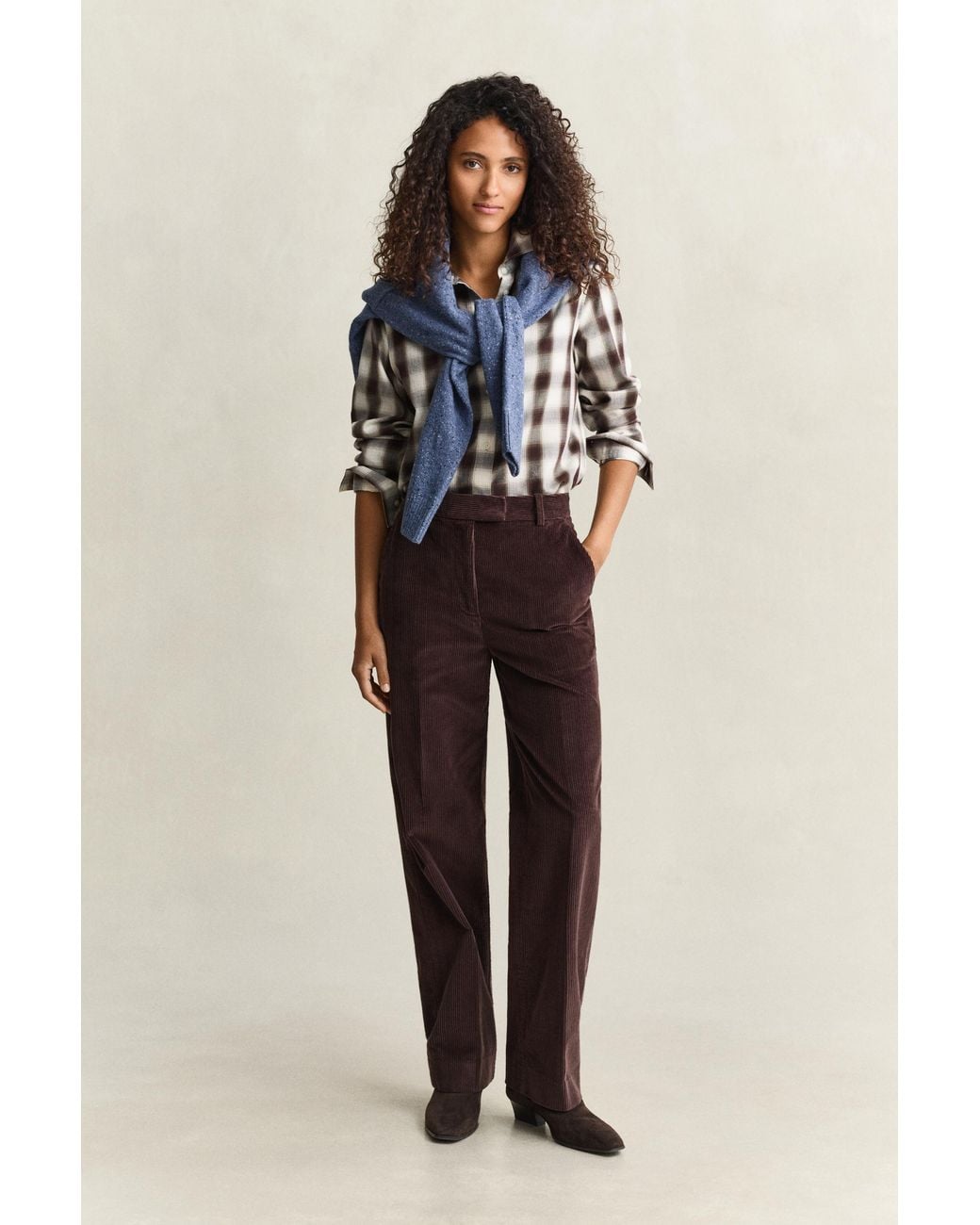 Gant Natural Tailored Corduroy Pants Deep
