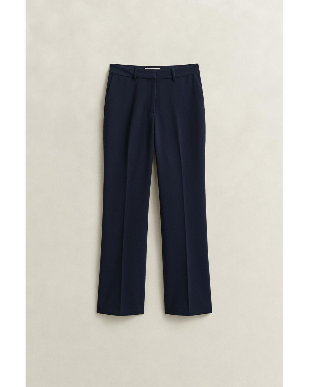 Gant Blue Slim Fit Flared Slacks