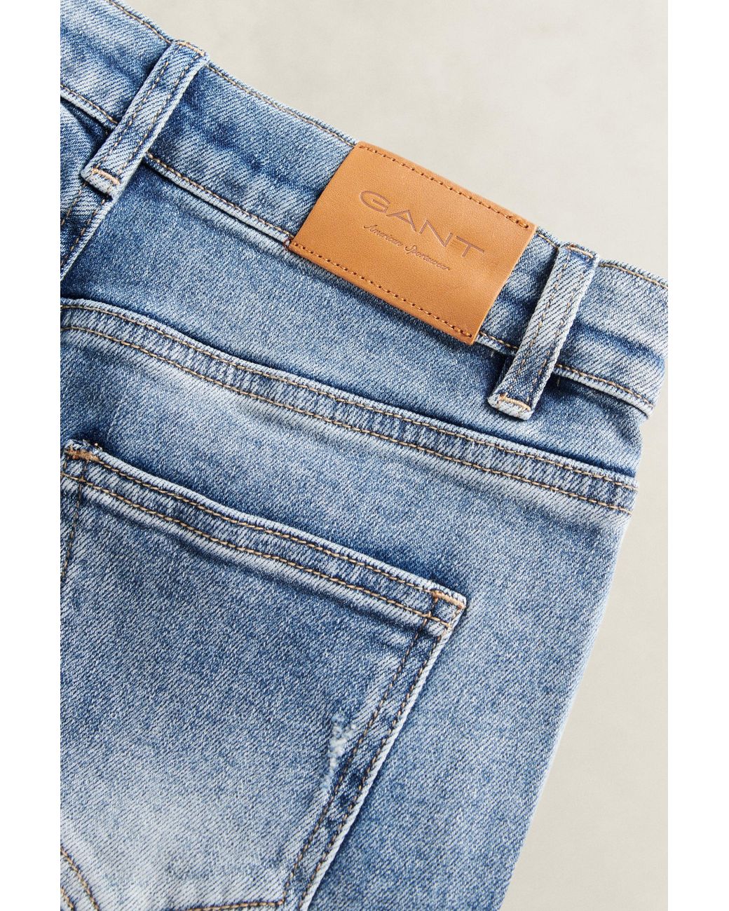 Gant Blue Teens Teen Boys Relaxed Fit Jeans for men