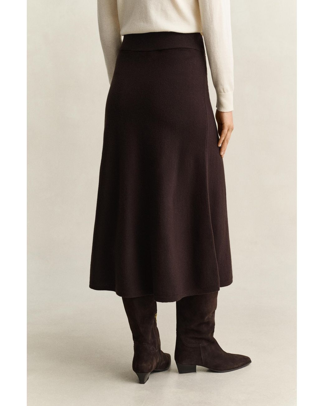 Gant Natural Lambswool Skirt Deep