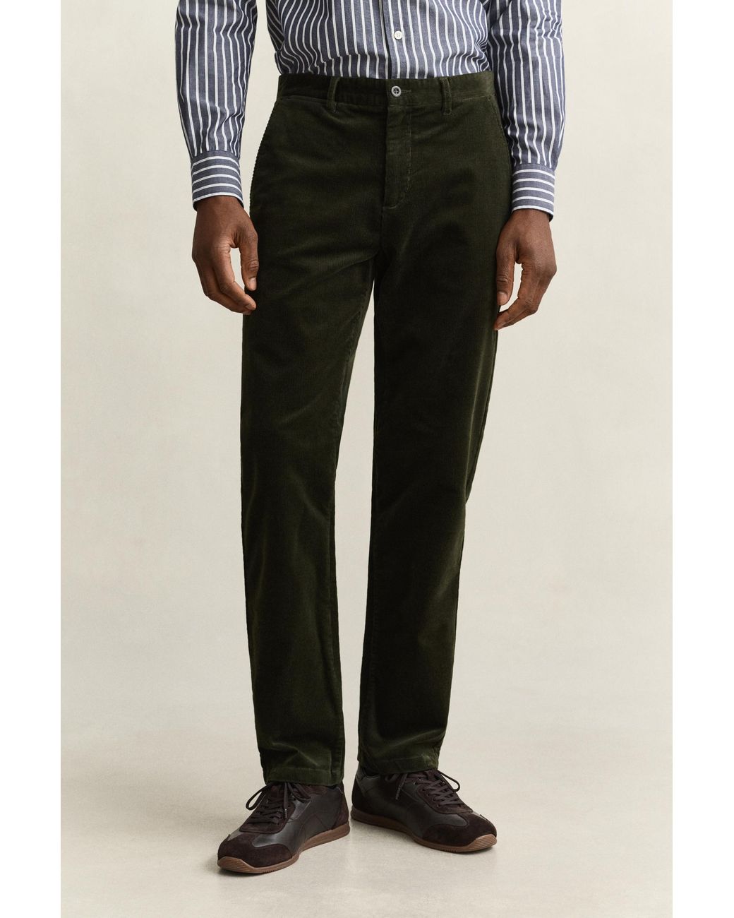 Gant Green Regular Corduroy Chinos Dark Moss for men