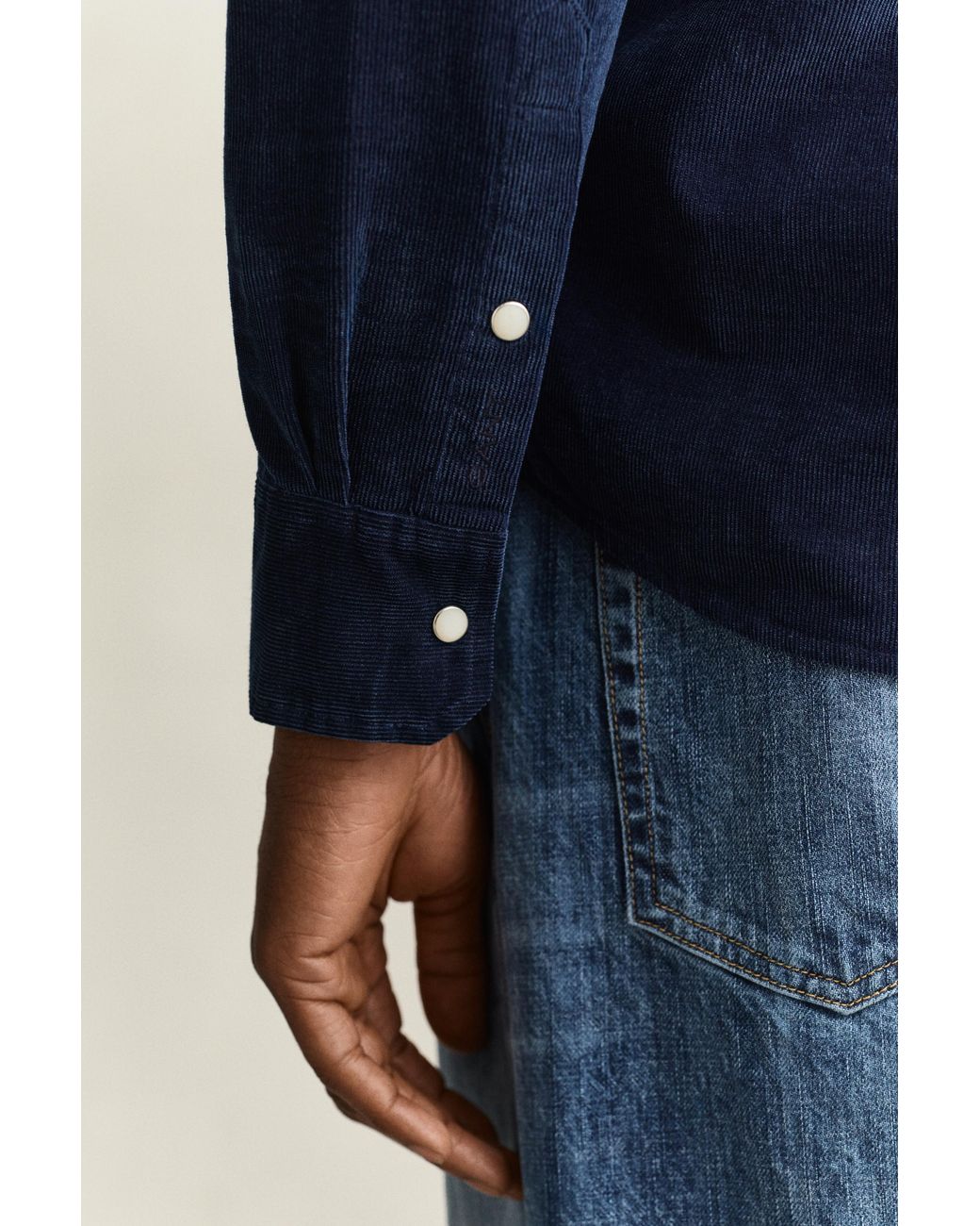 Gant Blue Corduroy Rodeo Shirt for men