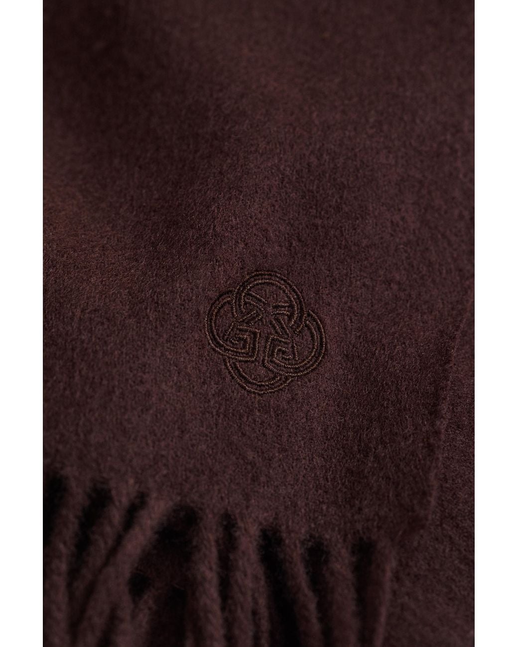 Gant Brown Woven Wool Scarf Deep