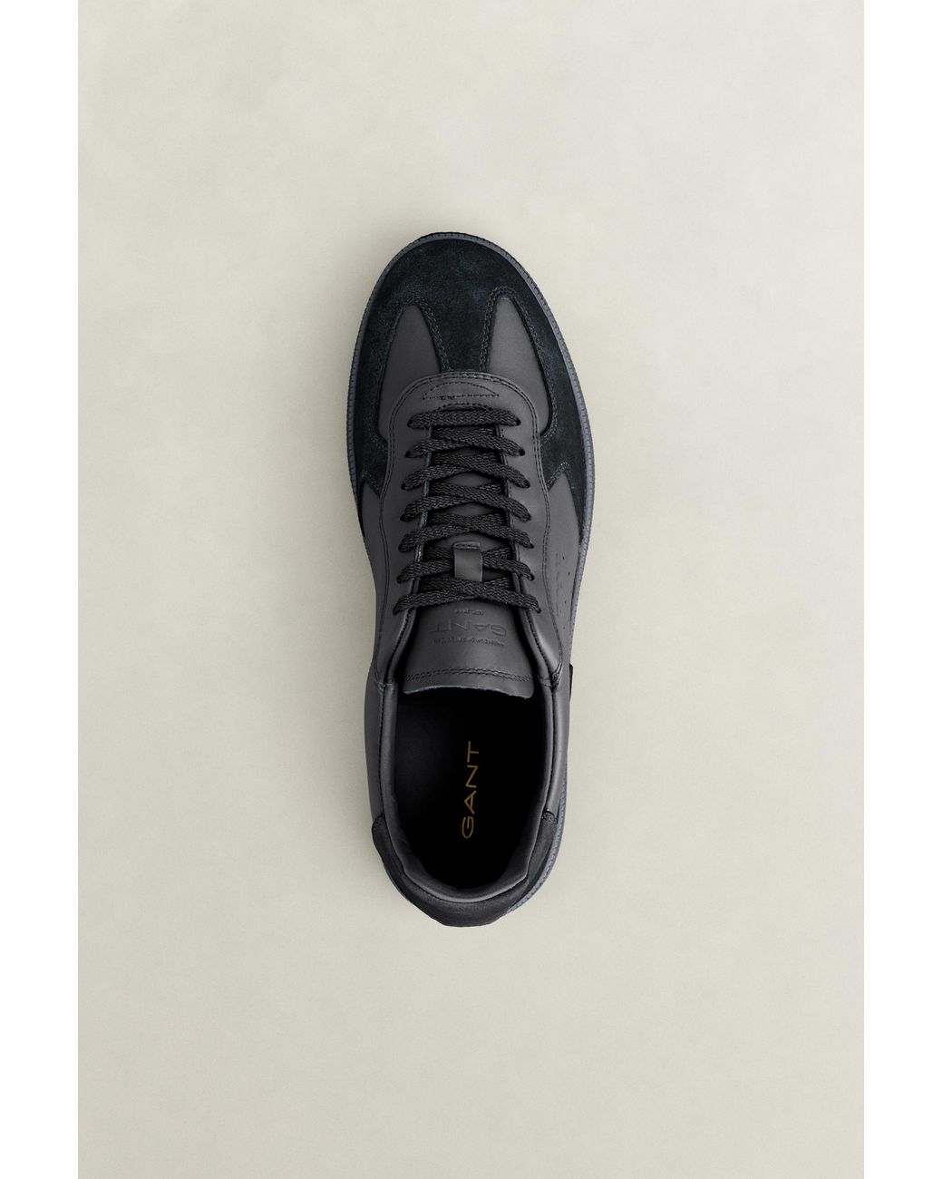 Gant Black Cuzmo Leather Suede Sneakers for men