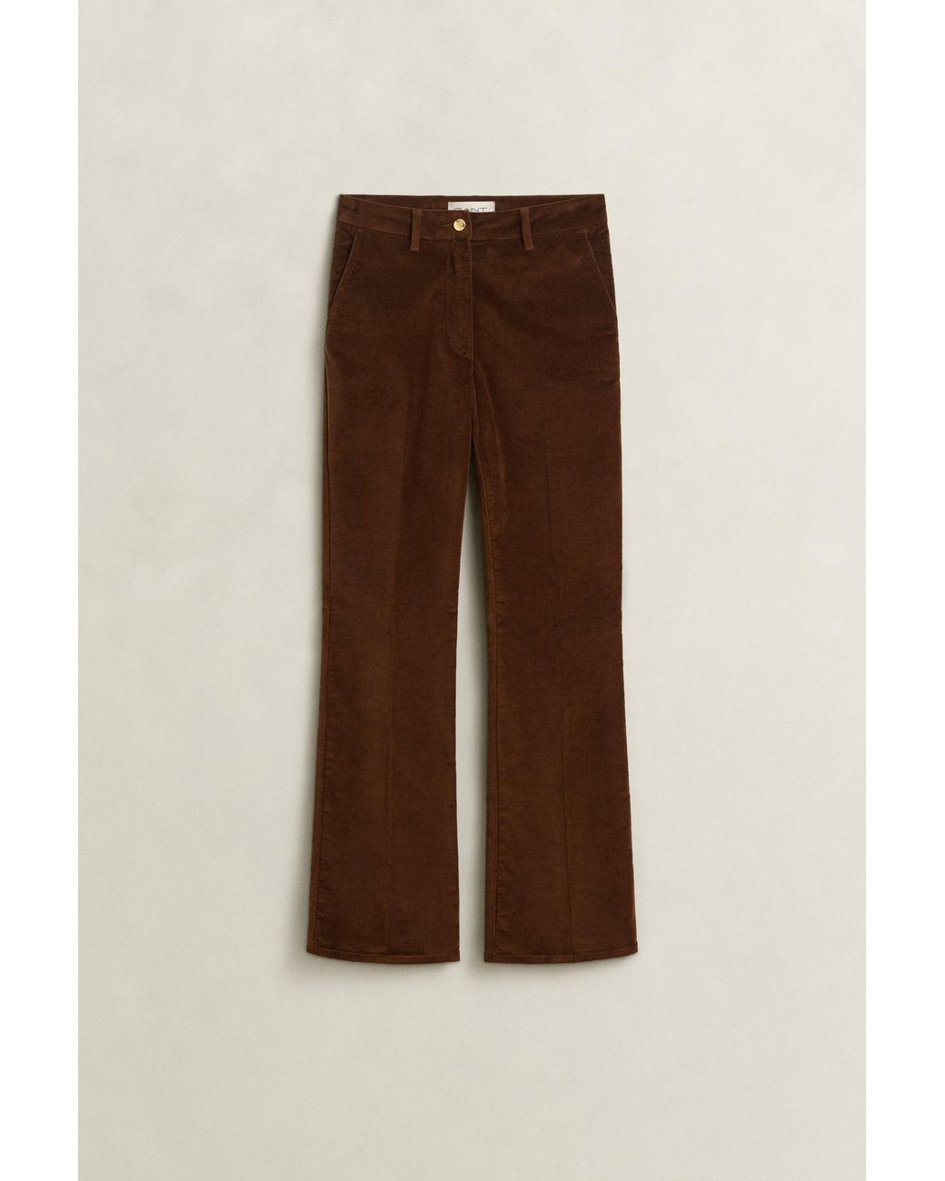 Gant Natural Flared Velvet Pants Mahogany