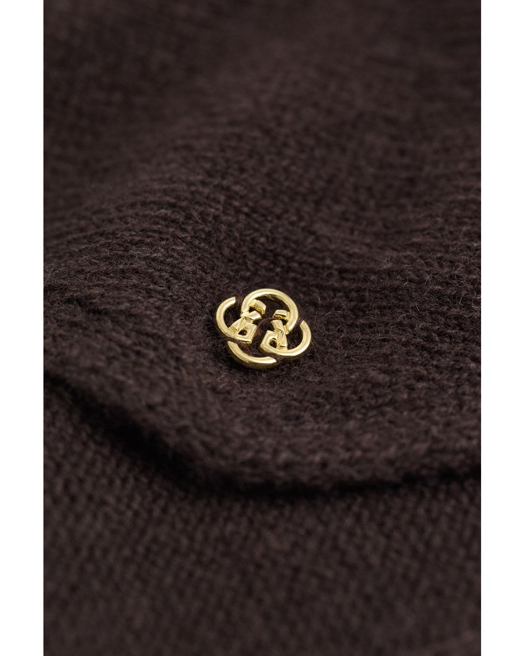 Gant Brown Wool Cashmere Triangle Scarf Deep