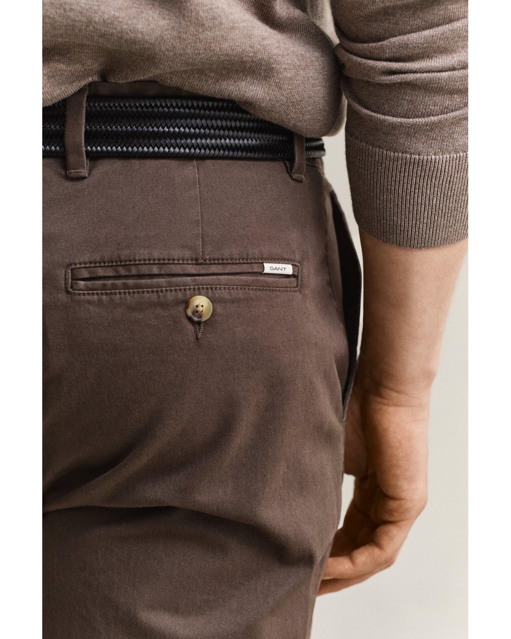 Gant Brown Classic Regular Chinos for men