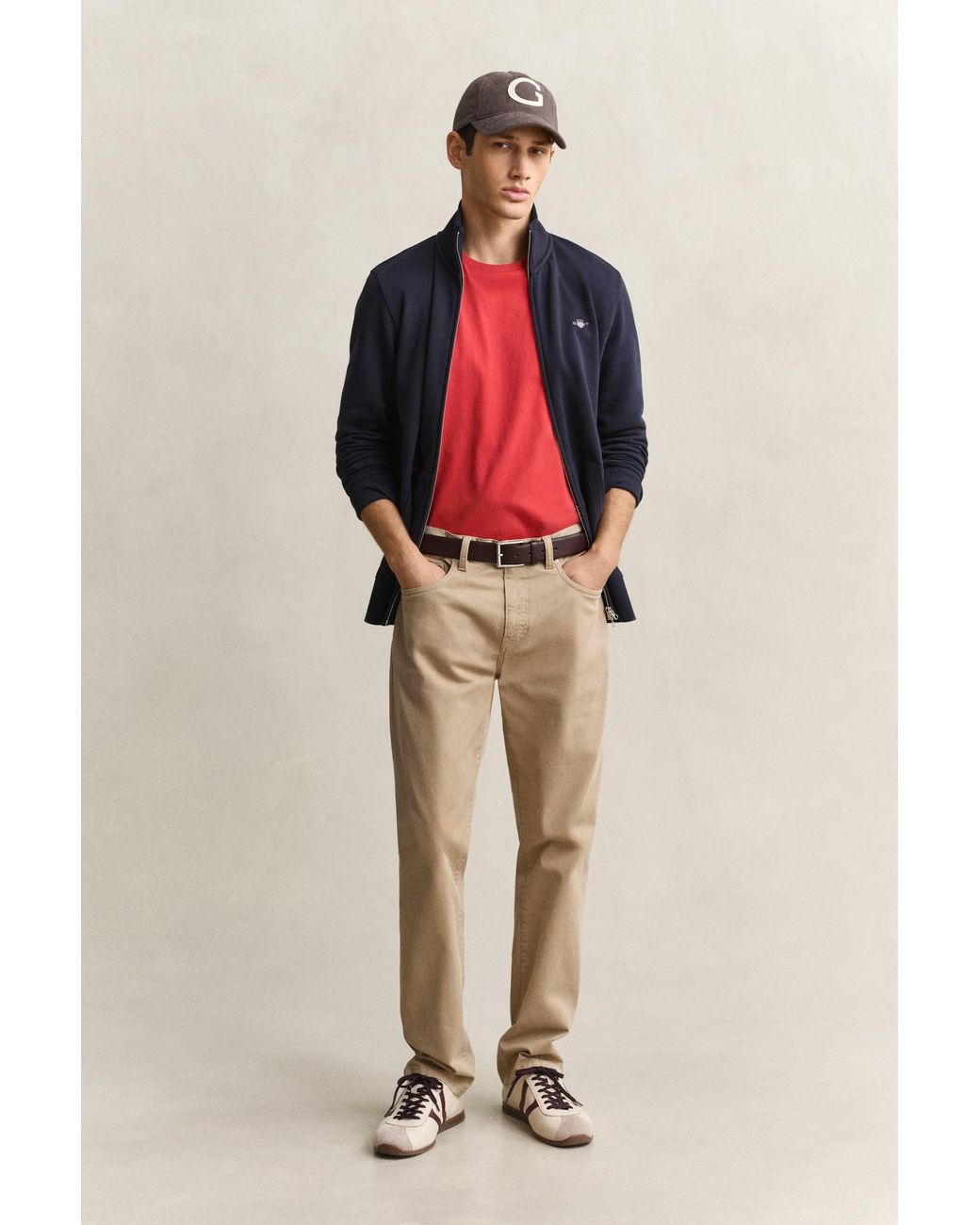 Gant Blue Shield Zip Sweatshirt for men