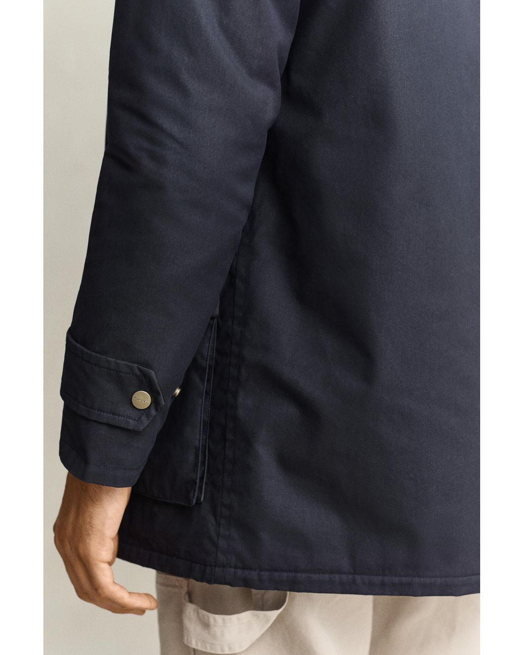 Gant Blue Waxed Double Decker Jacket Evening for men