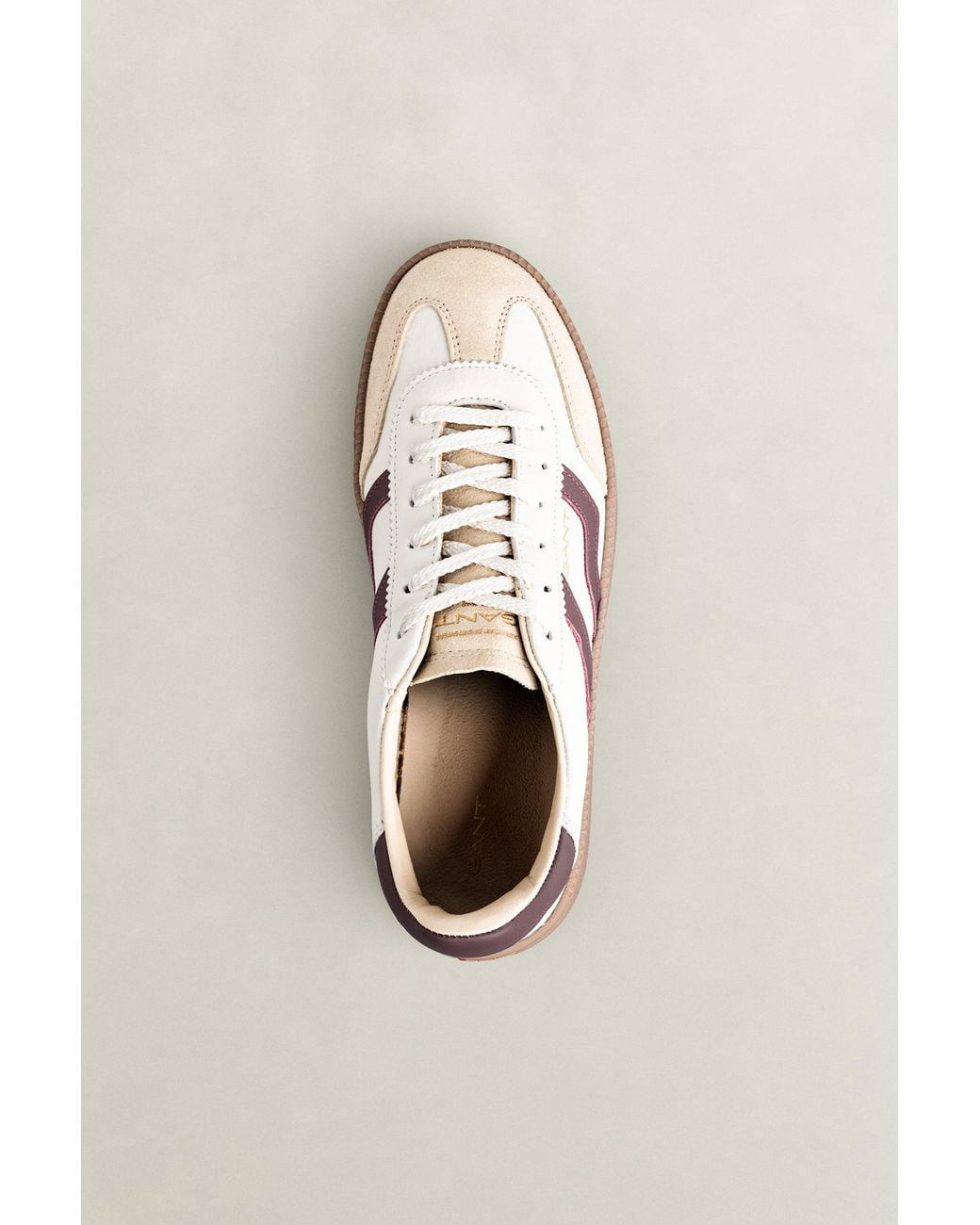 Gant White Cuzmani Leather Sneakers Eggshell