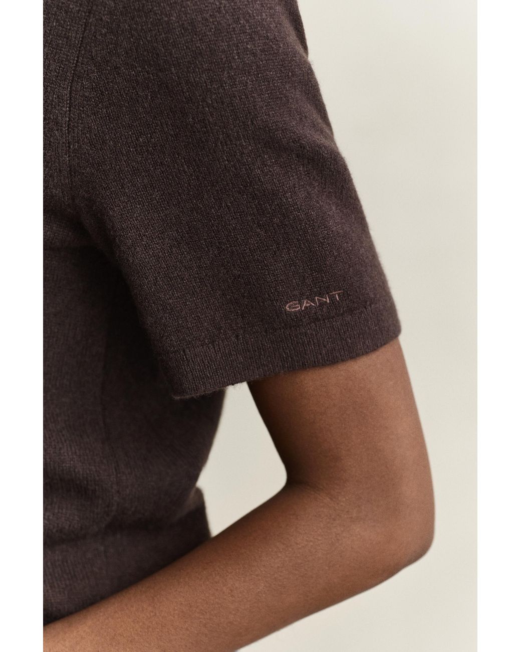 Gant Blue Cashmere Short Sleeve Sweater Deep