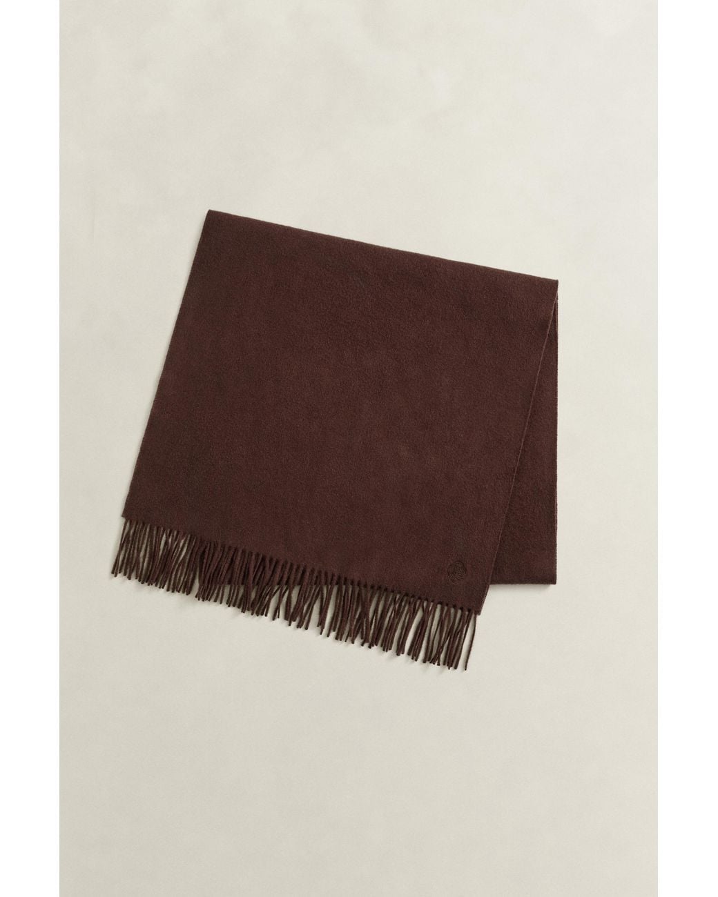Gant Brown Woven Wool Scarf Deep