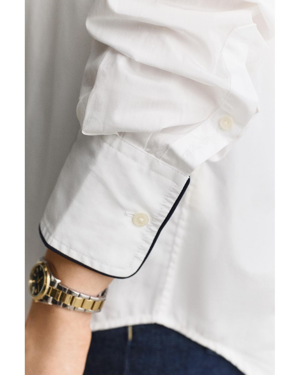 Gant White Piping Detail Shirt