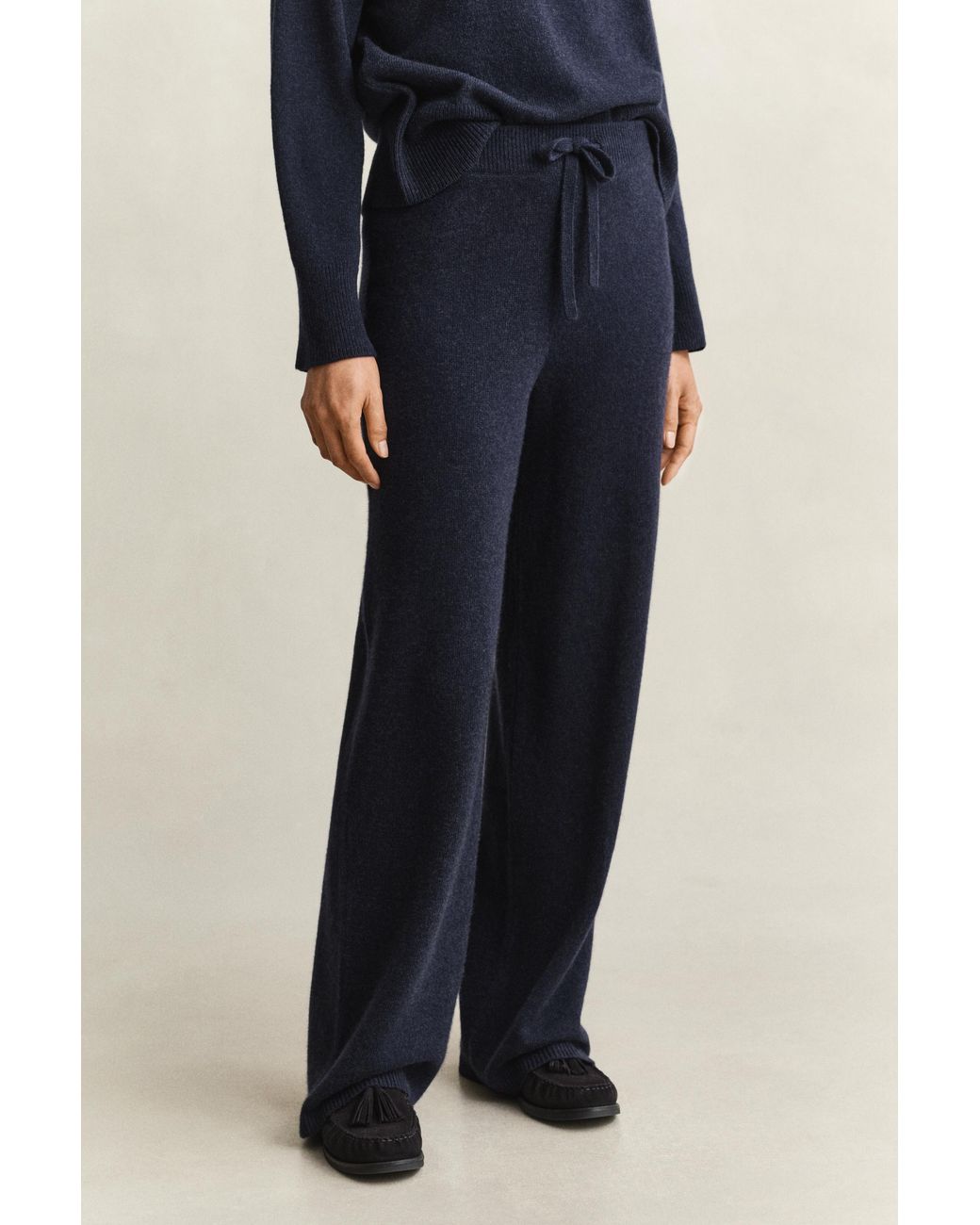 Gant Blue Wool Cashmere Blend Pants Evening