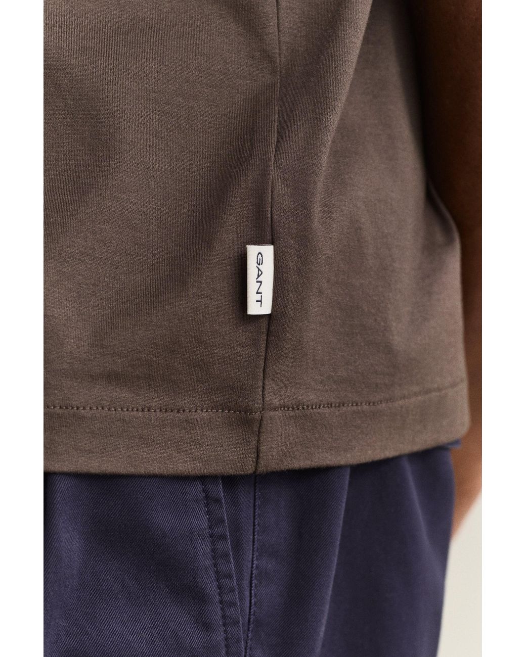 Gant Brown Pima Cotton T-Shirt for men