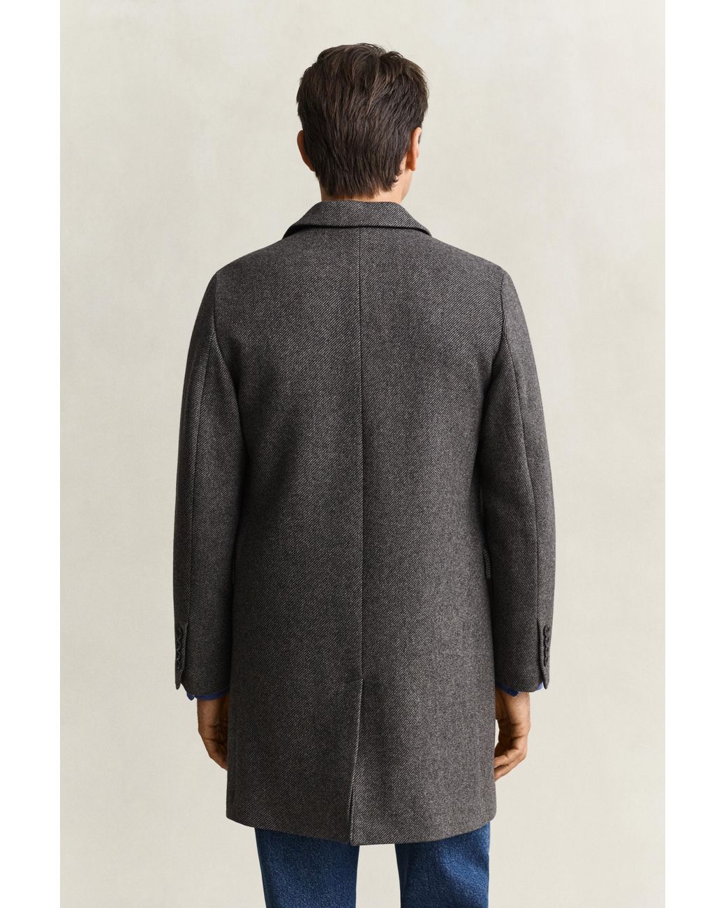 Gant Brown Two-Toned Wool Coat for men