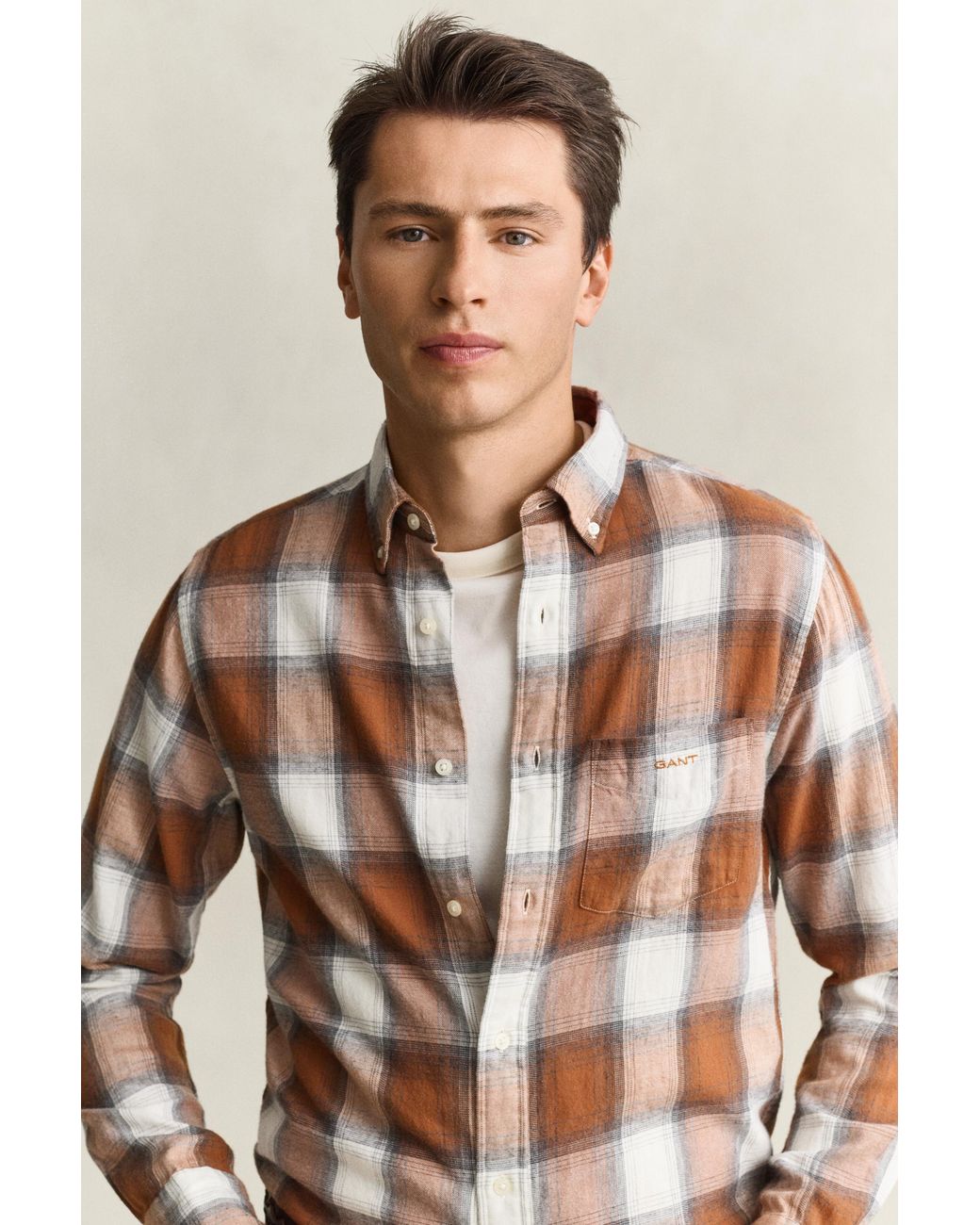 Gant Blue Checked Windblown Flannel Shirt for men