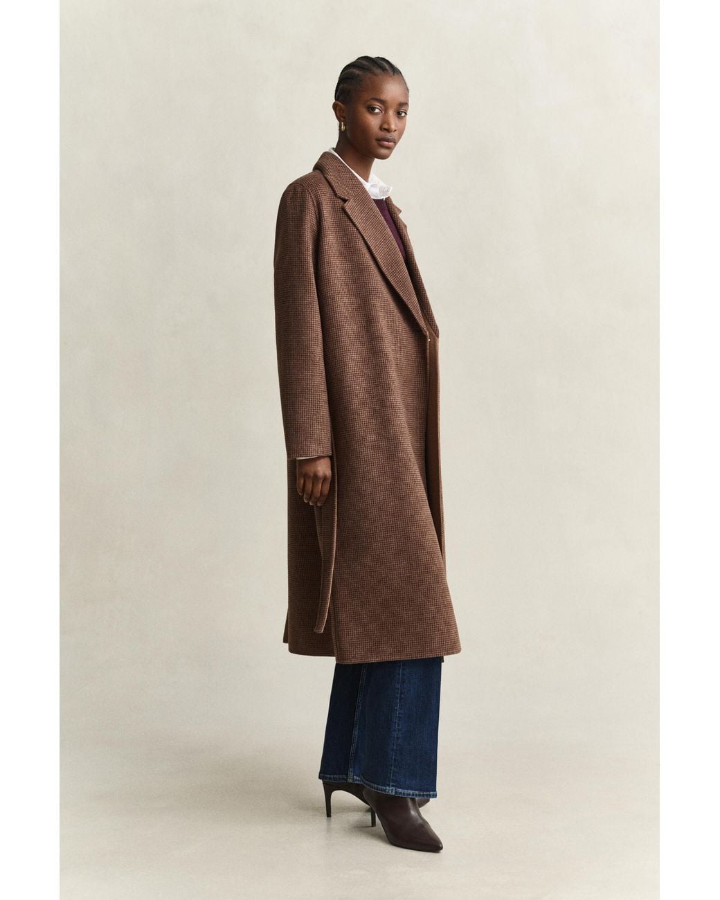 Gant Natural Handstitched Belted Coat Deep
