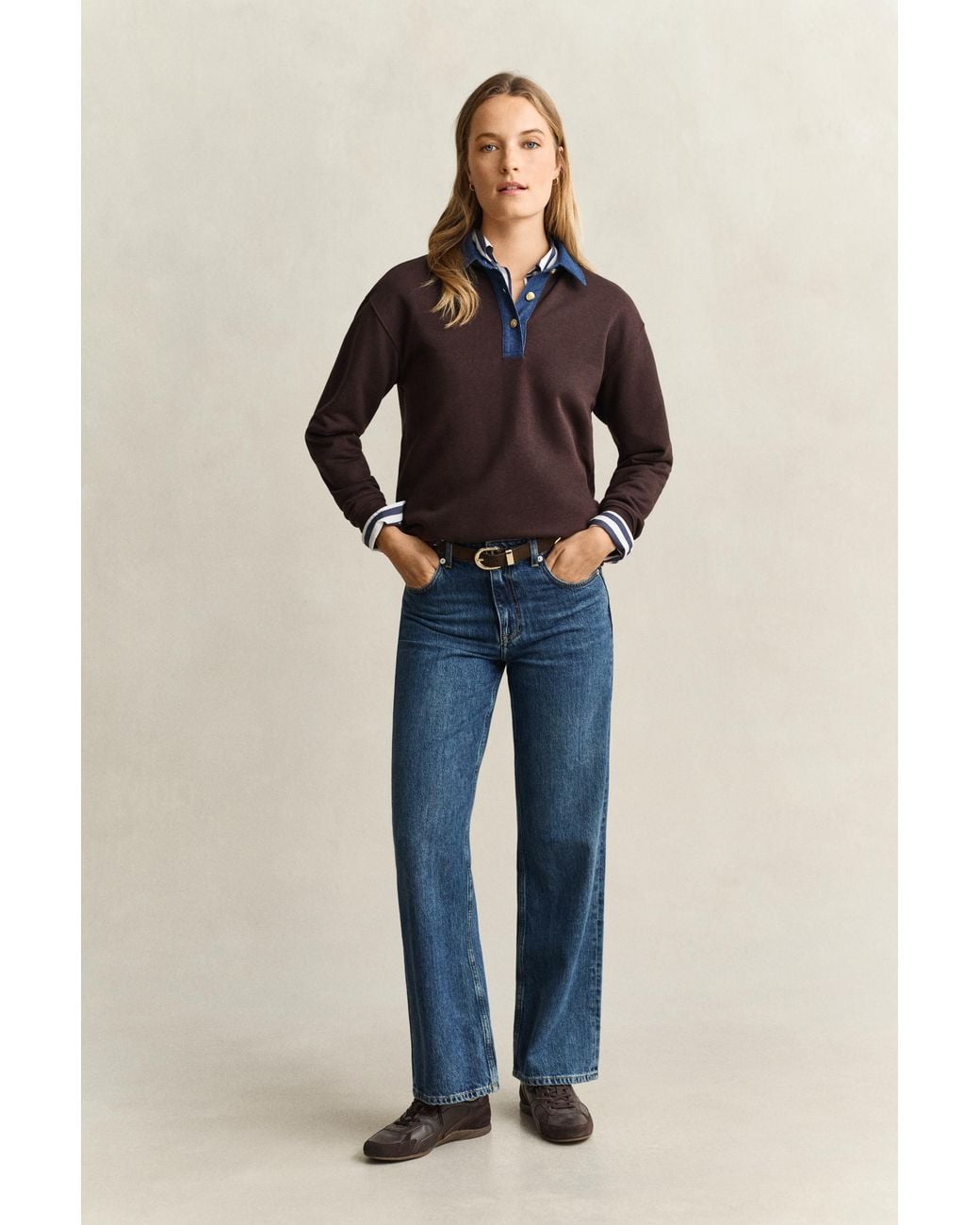 Gant Blue Denim Collared Heavy Rugger Deep