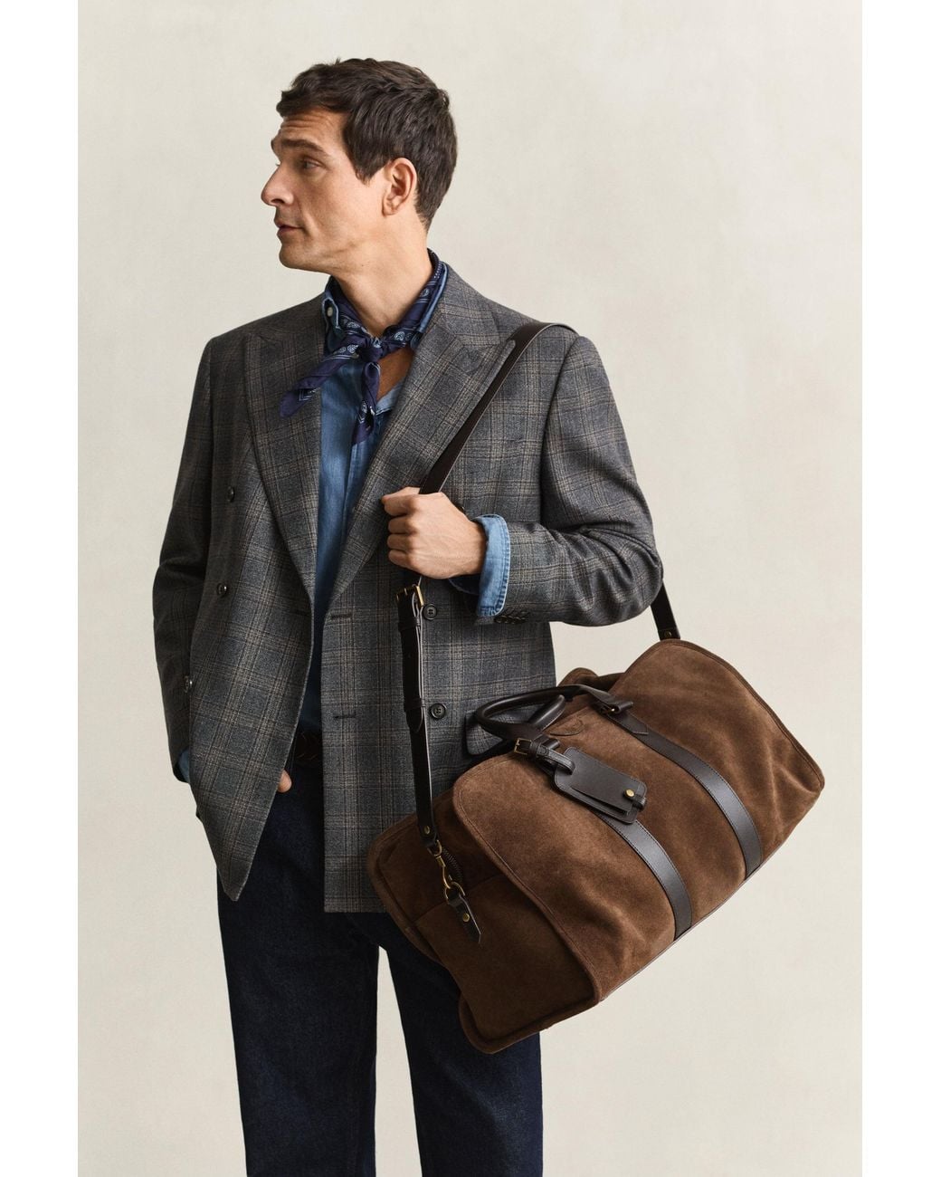 Gant Multicolor Suede Duffel Bag for men