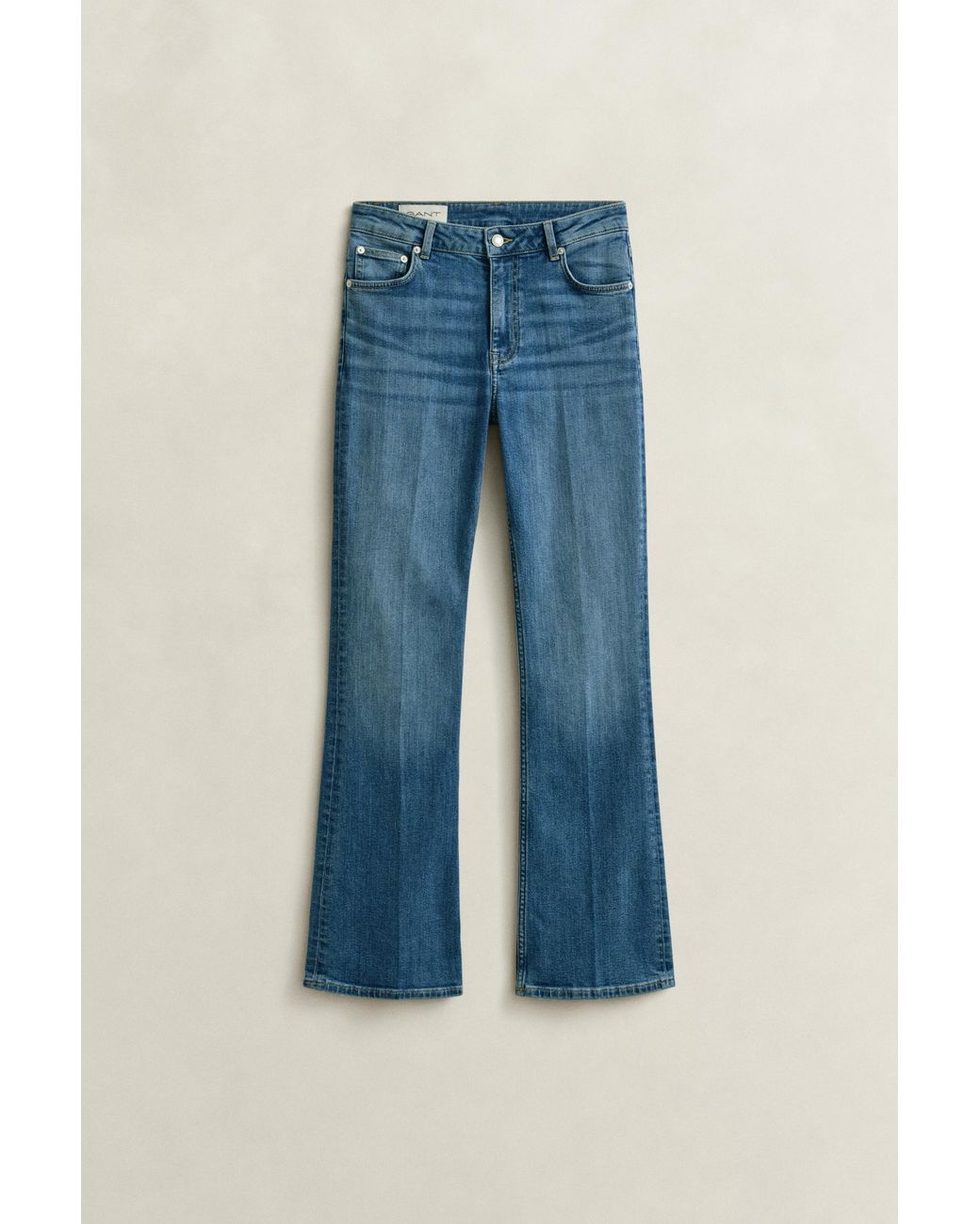 Gant Blue Slim Flared Stretch Jeans Mid Broken In