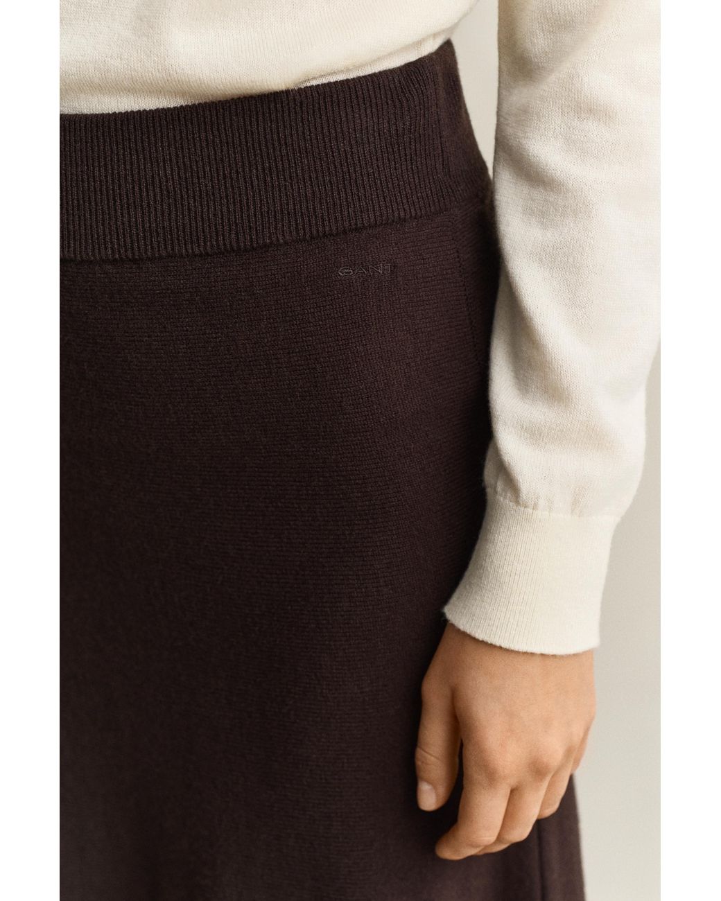 Gant Natural Lambswool Skirt Deep