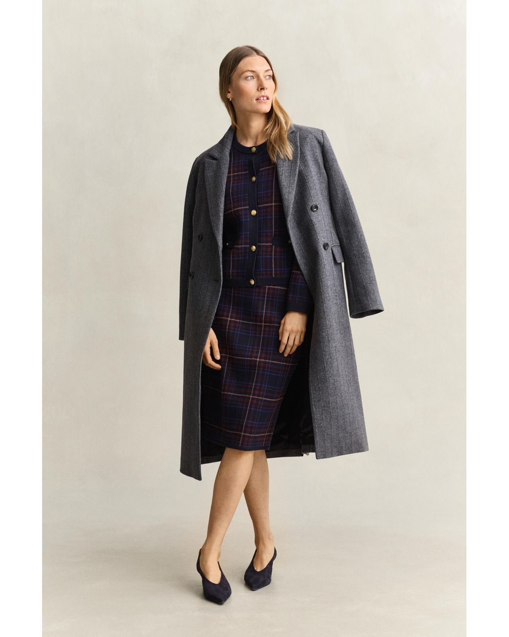 Gant Blue Checked Skirt Evening