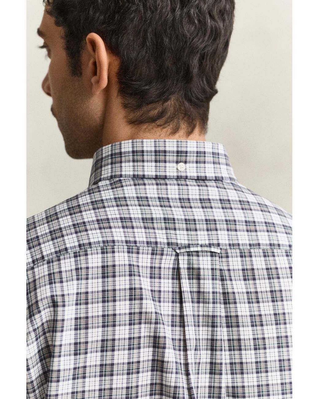 Gant Gray Checked Poplin Shirt for men