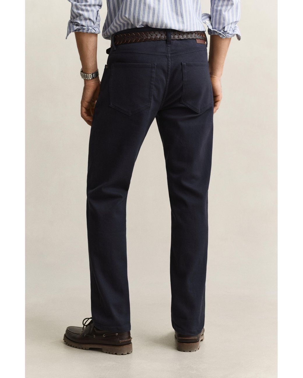 Gant Blue Regular Fit Twill Jeans Evening for men