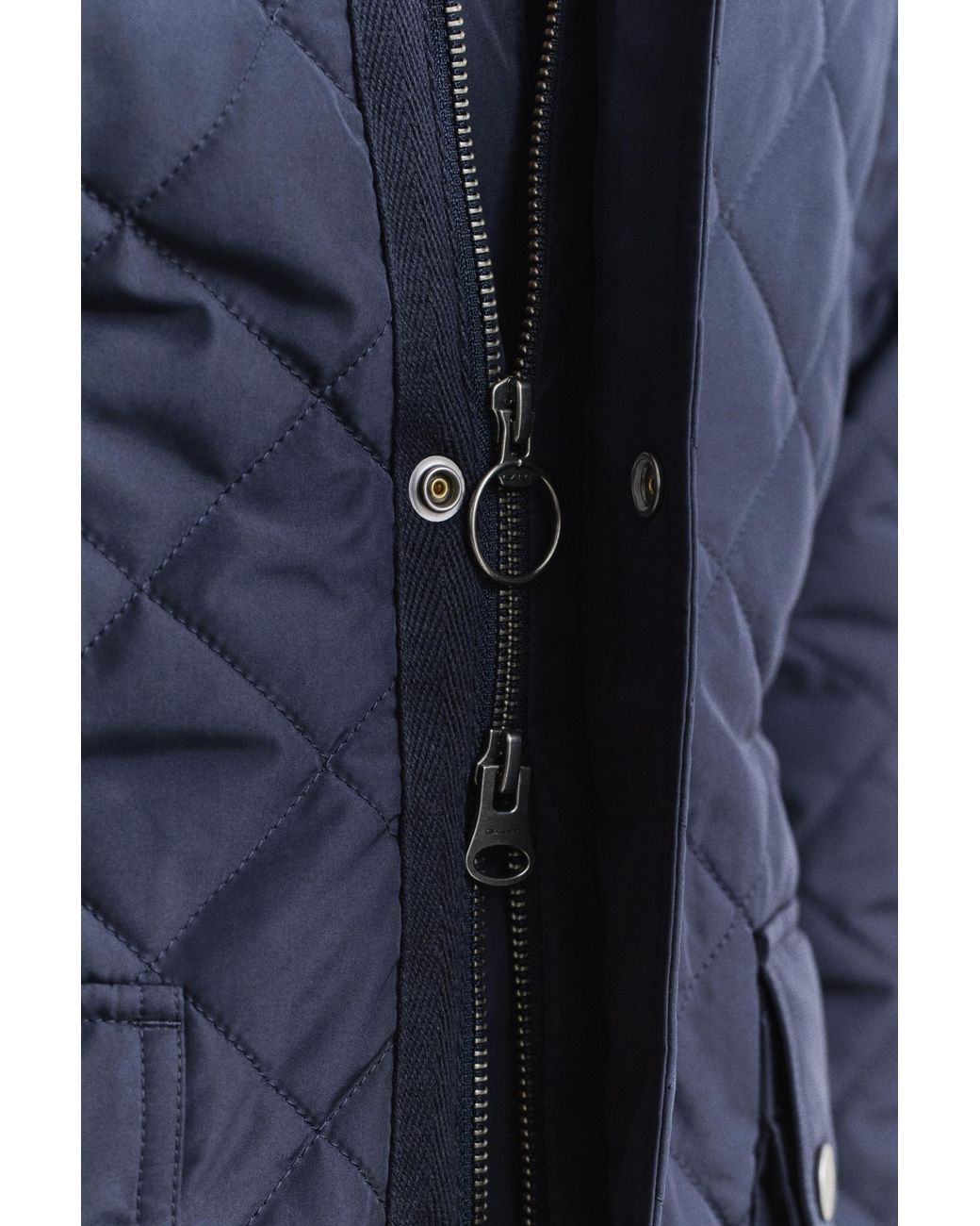 Gant Blue Quilted Mid Jacket Evening for men